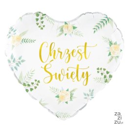 Balon foliowy serce Chrzest Święty 45cm | 127766