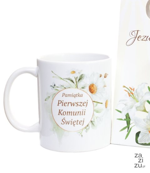 Kubek ceramiczny w ozdobnym opakowaniu "Pamiątka Pierwszej Komunii Świętej" | KOM-01 Kubek ceramiczny w ozdobnym opakowaniu "Pamiątka Pierwszej Komunii Świętej" | KOM-01