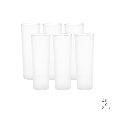 Kubki plastikowe 330ml wysokie 6 sztuk Kubki plastikowe 330ml wysokie 6 sztuk