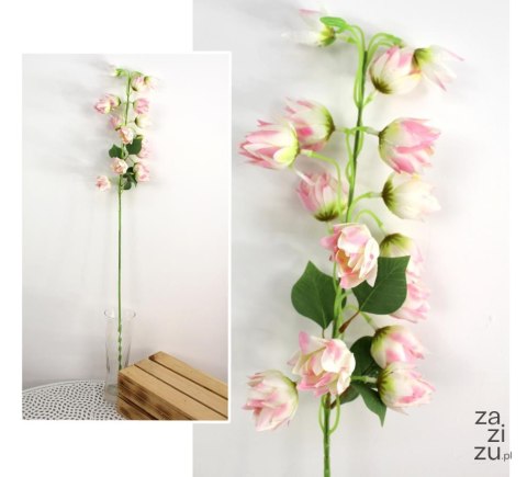 Kwiat sztuczny DZWONEK WIETRZNY biały z różowymi końcami 85 cm 4szt KYO-103A Kwiat sztuczny DZWONEK WIETRZNY biały z różowymi końcami 85 cm 4szt KYO-103A