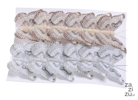 Motyl 8cm na klipie 12szt/kpl. A7133 Motyl 8cm na klipie 12szt/kpl. A7133