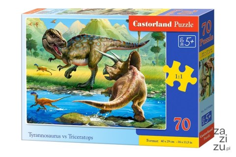 Puzzle 70 el.TYRANNOSAURUS VS TRICERATOPS Castorland B-070084