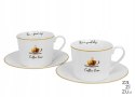 Filiżanka Duo Coffee Time 2szt. porcelana spodki 230ml