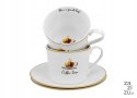 Filiżanka Duo Coffee Time 2szt. porcelana spodki 230ml