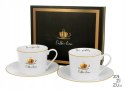 Filiżanka Duo Coffee Time 2szt. porcelana spodki 230ml