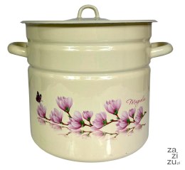 Garnek emaliowany z pokrywką Magnolia 12l/26cm