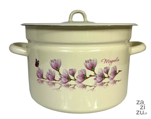 Garnek emaliowany z pokrywką Magnolia 9l /26cm