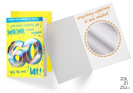 Karnet Urodziny 60 lat - lusterko (cyfry) | DK-926