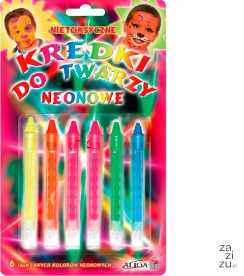 Kredki neon do malowania twarzy wysuwane FP-6N