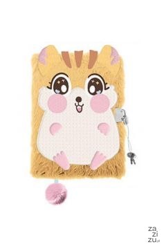 Pamiętnik z kłódką A5/96K 3D włochacz Hamster