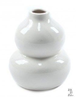 Wazon biała porcelana 8x9,5cm