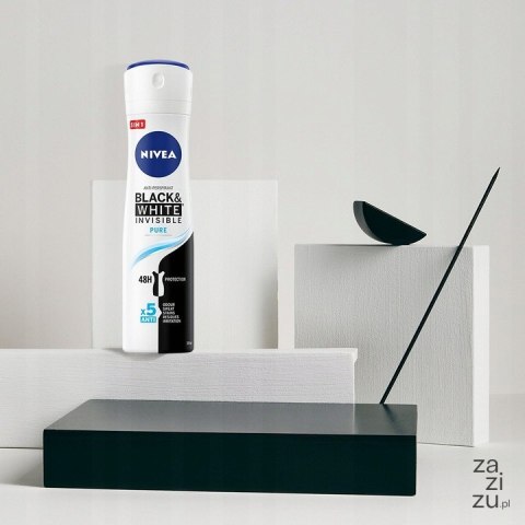 Dezodorant damski 150ml Nivea Black&White Invisible Pure Antyperspirant Dezodorant damski 150ml Nivea Black&White Invisible Pure Antyperspirant