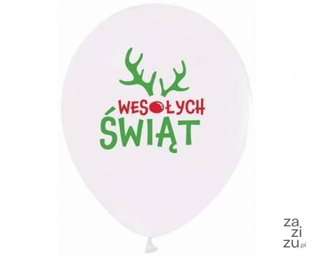Balony 5szt WESOŁYCH ŚWIĄT Z ROGAMI GZ-WSW5 Balony 5szt WESOŁYCH ŚWIĄT Z ROGAMI GZ-WSW5