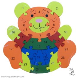 Drewniane puzzle Miś ok.24 cm. (P642Z11)