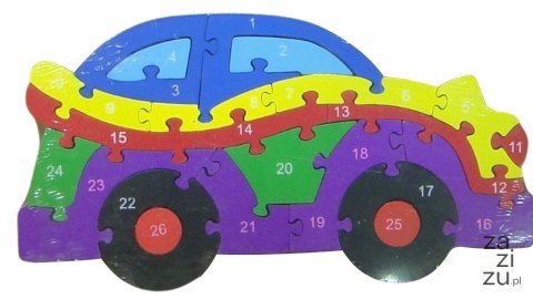 Puzzle drewniane samochód n ok 24 cm. (P642P2)