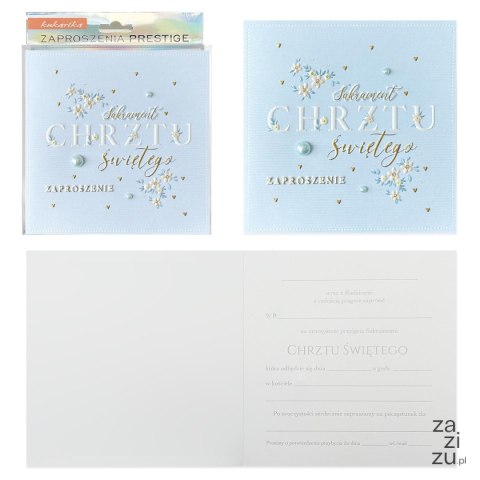 Zaproszenia 5szt CHRZEST ZP-047 Zaproszenia 5szt CHRZEST ZP-047