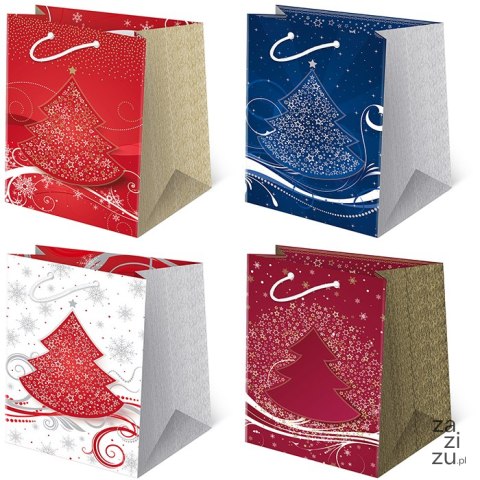 Torebki ozdobne 10szt. set S-34 Elegant trees 29x42x18,5cm | T-16L