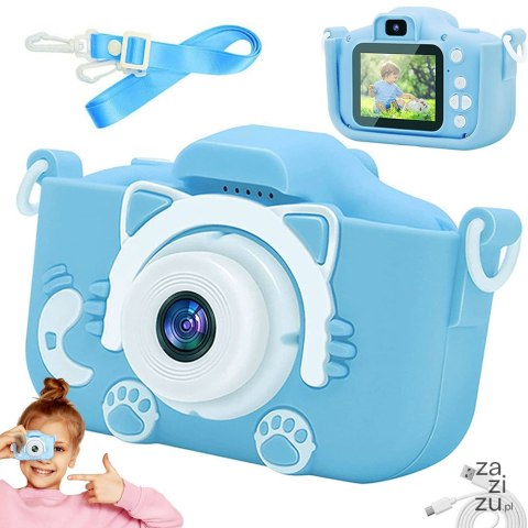 Aparat cyfrowy dla dzieci z grami kamera gry kotek 18257 N