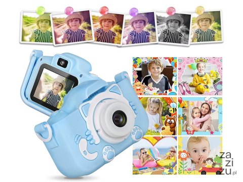 Aparat cyfrowy dla dzieci z grami kamera gry kotek 18257 N