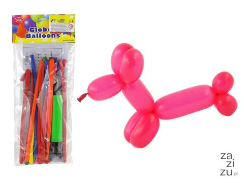 Balony długie 20szt. z pompką; 31 x 13cm Balony długie 20szt. z pompką; 31 x 13cm