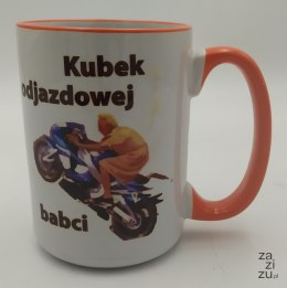 Kubek ceramiczny duży w kartoniku 450ml Babcia w3