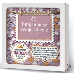 Ramka 20x20cm puzzle 3D Jej Wysokość Babcia o złotym sercu