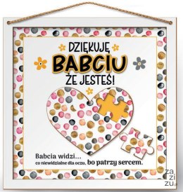 Ramka 22x22cm puzzle 3D Dziękuję Babciu że jesteś!