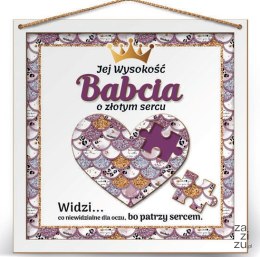 Ramka 22x22cm puzzle 3D Jej Wysokość Babcia o złotym sercu