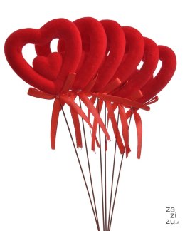 Serce na piku 7cm 6szt. | 49CAN2304