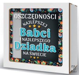 Skarbonka 17,5 x 17,5cm Najlepsza Babcia i najlepszy Dziadek na świecie