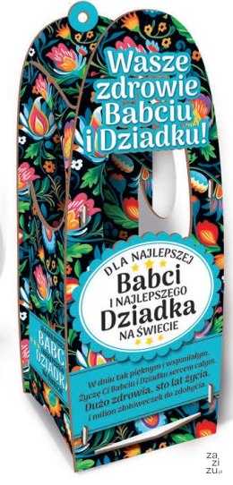 Skrzynka na zdrowotne medykamenty i nalewki 33x10x12cm Najlepsza Babcia i najlepszy Dziadek na świecie