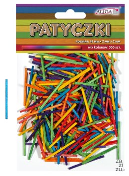 Patyczki mix kolorów op. 500 szt. 42x2x2mm PK-0173