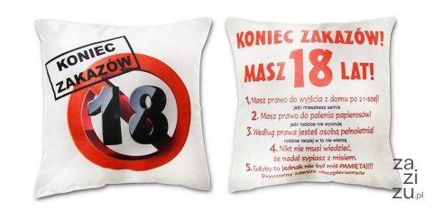 Poduszka urodzinowa -- 18 lat przede mną cały świat S10