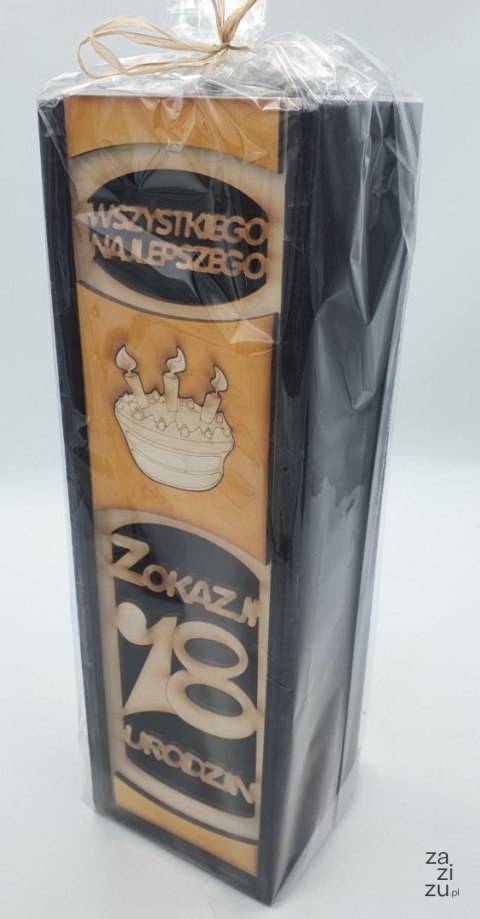 Skrzynka drewniana na alkohol 18 URODZINY Skrzynka drewniana na alkohol 18 URODZINY