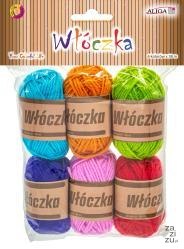 Włóczka dł. 38 m 6 szt. w mixie kolorystycznym WL-9410