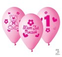 Balony Premium "Moje 1 urodziny różowe 30 cm / 5 szt. GB-MU1G