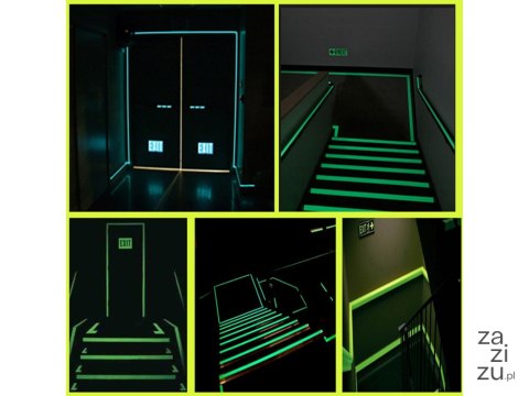 Taśma fluorescencyjna świecąca w ciemności 3m Taśma fluorescencyjna świecąca w ciemności 3m