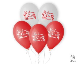 Balony Kocham Cię Mamo 30 cm 5 szt.