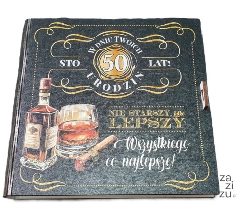 Pudełko na pieniądze 16 x 16cm kwadratowa 50-stka kolor WHISKY 3308-WY50