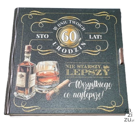 Pudełko na pieniądze 16 x 16cm kwadratowa 60-tka kolor WHISKY 3308-WY60