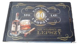 Pudełko na pieniądze 16 x 9,5cm banknotówka na 40 urodziny WHISKY 3302-WY40