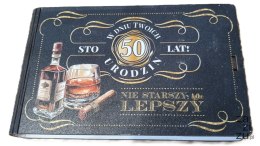 Pudełko na pieniądze 16 x 9,5cm banknotówka na 50 urodziny WHISKY 3302-WY50