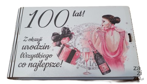 Pudełko na pieniądze 9,5 x 16cm banknotówka kolor 100 lat ELEGANT PANI 3302-EPI100