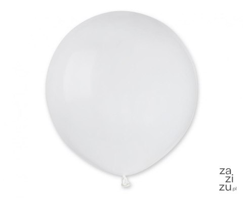 Balony G19 pastel 19" - White 001 / 25 szt.