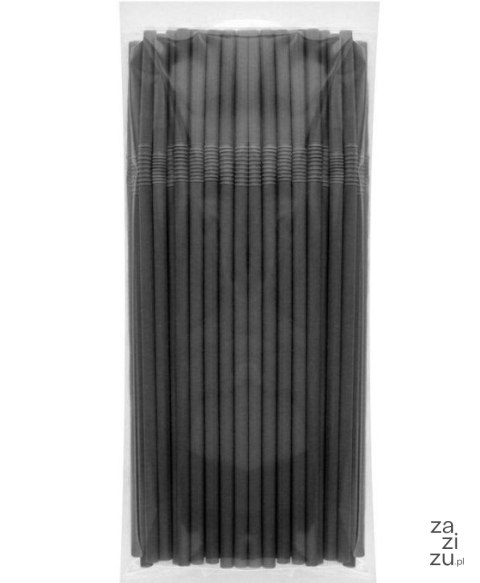 Rurki (słomki) łamane wielokrotnego użytku, czarna prosta F-5X21 RW-LCZ1