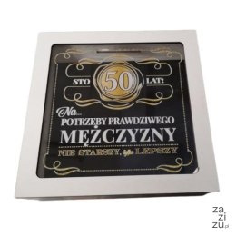 Skarbonka z okienkiem 50 urodziny WHISKY MĘŻCZYZNA 3301-WY50